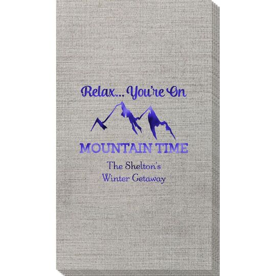 Relax You're On Mountain Time Bamboo Luxe Guest Towels